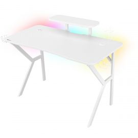 Genesis Holm 320 RGB Computer Desk, 120x60x75cm, White (NDS-1802) | Desks | prof.lv Viss Online