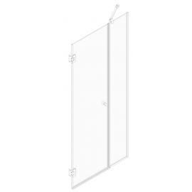 Glass Service Rebecca 100cm H=200cm Shower Doors Black | Shower doors and walls | prof.lv Viss Online
