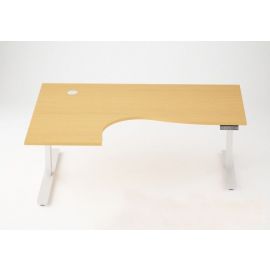 Electric Height Adjustable Desk 175x120cm WhiteMelamine (28-0565-19) | Height adjustable tables | prof.lv Viss Online