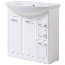Ванная комната Vento Rio 75 с раковиной и шкафом Izeo 75 в белом цвете (48613) | Мебель для ванной | prof.lv Viss Online