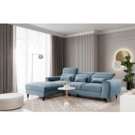 Eltap Foble Velvetmat Corner Pull-Out Sofa 196x267x100cm, Blue (CO-FOB-LT-100VE) | Corner couches | prof.lv Viss Online