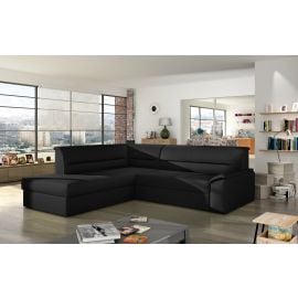 Eltap Elano Soft Corner Pull-Out Sofa 65x212x90cm, Black (EL20) | Living room furniture | prof.lv Viss Online