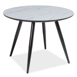 Стеклянный стол Signal Ideal 100x100 см, черно-белый | Кухонные столы | prof.lv Viss Online