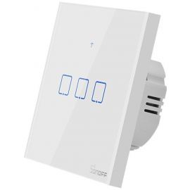 Sonoff T0EU3C-TX Умный Wi-Fi Сенсорный Выключатель на Стену Белый (IM190314011) | Умные переключатели, контроллеры | prof.lv Viss Online