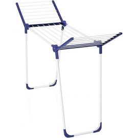Leifheit Pegasus 120 Solid Compact Wall-Mounted Clothes Airer White/Blue (1081720) | Clothing care | prof.lv Viss Online