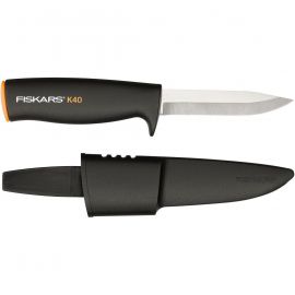 Универсальный нож Fiskars K40 с чехлом, 125860 (1001622) | Садовые ножи | prof.lv Viss Online