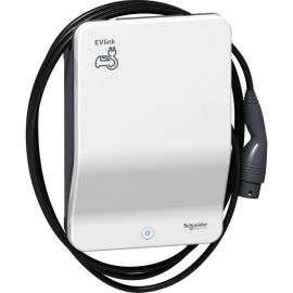 Schneider Electric EVlink Wallbox Electric Vehicle Charging Station, Type 2 Cable, 22kW, 4m, White (EVH2S22P0CK) | Car accessories | prof.lv Viss Online
