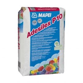 Mapei Adesilex P10 Клей для мозаики и плитки (C2TE), Белый, 25кг