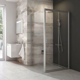 Ravak Blix 90cm BLPS-90 Shower Wall Transparent Satin (9BH70U00Z1) | Shower doors and walls | prof.lv Viss Online
