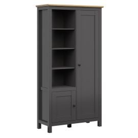Черно-красно-белая шкаф Hesen 106x44x203 см | Мебель для гостиной | prof.lv Viss Online