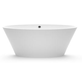 Vanna Vispool Beira 1 Akmens masa 193.5x81cm Bez pārplūdes Balta (AU73) | Stone mass baths | prof.lv Viss Online