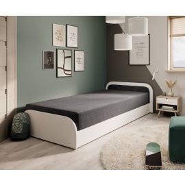 Eltap Paris Single Bed 80x190cm, With Mattress, Grey (BE-PA-RT-W-05SA) | Single beds | prof.lv Viss Online