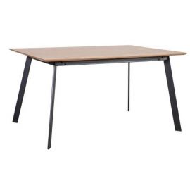 Home4You Helena Kitchen Table 160x90cm, Oak/Black | Kitchen tables | prof.lv Viss Online