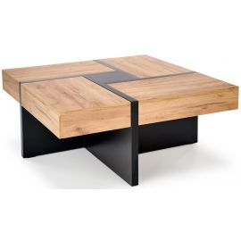 Halmar Sevilla Coffee Table 100x100x47cm Oak/Black | Coffee tables | prof.lv Viss Online