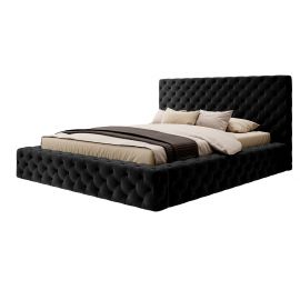 Кровать Eltap Princce для двуспальной кровати 160x200 см, без матраса, черная (BE-PRI-MET-10LU_1.6) | Eltap | prof.lv Viss Online
