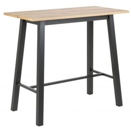 Home4You Chara Bar Table 117x58cm, Oak/Black | Bar tables | prof.lv Viss Online
