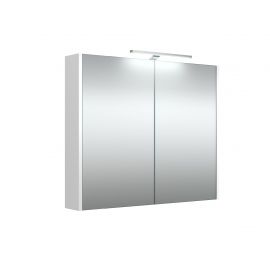 Raguvos Furniture 80 Wardrobe with Mirror White Matte (1402512) NEW | Mirror cabinets | prof.lv Viss Online
