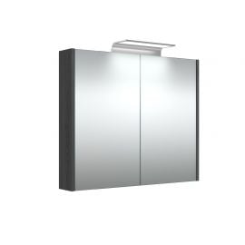 Raguvos Furniture 80 Wave Black Oak Mirror Cabinet (1405501) NEW | Raguvos Baldai | prof.lv Viss Online