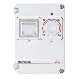 Devi Devireg 610 electronic thermostat with outdoor sensor, -10 …+10°C, IP 44, 16A (140F1080) | Devi | prof.lv Viss Online