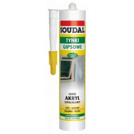 Soudal Gypsum Paintable Lightweight Acrylic Sealant for Interior Use 280 ml, White | Silicones, acrylics | prof.lv Viss Online