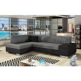 Stūra Dīvāns Izvelkams Eltap Fabio Sawana/Soft 167x268x73cm Kreisais Stūris Tumši Pelēks/Melns (F26) | Izvelkamie dīvāni | prof.lv Viss Online