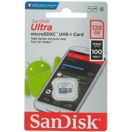 Micro SD-карта памяти SanDisk SDSQUNR 100 МБ/с, белый/серый | Карты памяти | prof.lv Viss Online