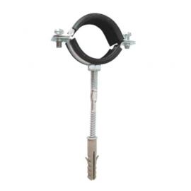 Pipe Clamp with Rubber and M8 Threaded Rod, (3/8') Ø 15-19 mm, 284104 | For water pipes and heating | prof.lv Viss Online