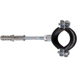 Pipe Clamp with Rubber and M8 Nut, (½') Ø 20-25 mm, 284106 | Vorpa | prof.lv Viss Online