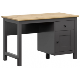 Black Red White Hesen Writing Desk 120x60x75cm Oak/Black | Desks | prof.lv Viss Online