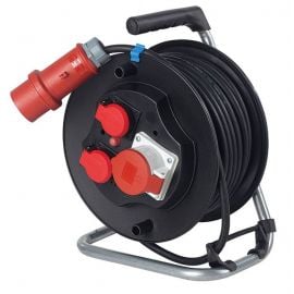 Schwabe Extension Cable Reel 285mm. with 3 sockets 25m (5x1,5 H07RN-F) (2xsocket+5p16A) IP44