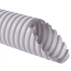 Corrugated Conduit 32mm with Drawstring, Grey (1432_K50D) | Installation pipes and fasteners | prof.lv Viss Online