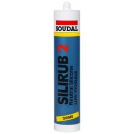 Soudal Silirub 2 Neutral Silicone 600 ml, Transparent | Silicones, acrylics | prof.lv Viss Online