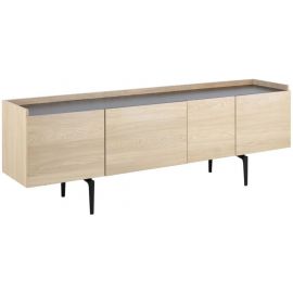 Home4You Connect Chest of Drawers, 200x42.4x67cm, Oak/Black (AC91911-1) | Commodes | prof.lv Viss Online