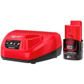 Milwaukee M12 NRG-201 Charger + Battery Li-ion 12V 2Ah (4933451900) | Battery and charger kits | prof.lv Viss Online