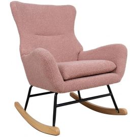 Šūpuļkrēsls Home4You Romy 80x69x96cm, Rozā (65426) | Šūpuļkrēsli | prof.lv Viss Online