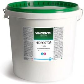 Cementa bāzes, elastīga, divkomponentu hidroizolācija Vincents Polyline Hidrostop H500 B 10l | Waterproofing materials | prof.lv Viss Online