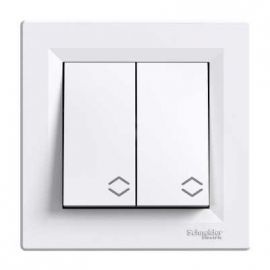 Schneider Electric Zemās strāvas (Z/A) double push-button switch (1+1) with frame Asfora | Mounted switches and contacts | prof.lv Viss Online