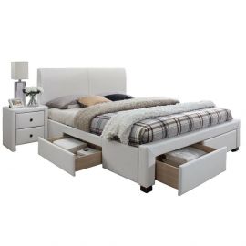 Halmar Modena 2 Двуспальная кровать 160x200 см, без матраса, белая | Двуспальные кровати | prof.lv Viss Online