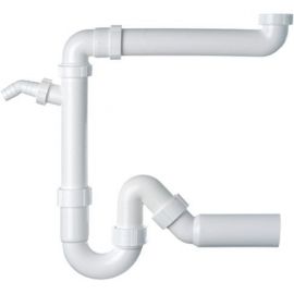 Franke kitchen sink waste kit with overflow, 1 1/2x50mm extension, white, 112.0006.412 | Siphons | prof.lv Viss Online