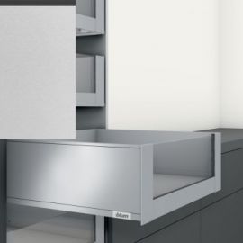 Blum myLegrabox C-Pure Внутренний выдвижной ящик с дизайнерским элементом, 500 мм, уголь/нержавеющая сталь (53.50.05.65) | Мебельная фурнитура | prof.lv Viss Online