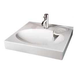 Paa Claro Mini stone composite sink for washing machines 60x50cm, with siphon and bracket white, KICLAMISIF/00 | Sinks above the washing machines | prof.lv Viss Online