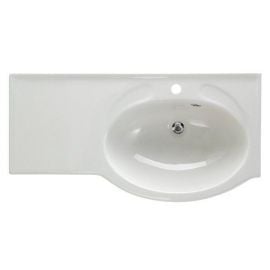 Paa Delta 900 R Bathroom Sink Solid Surface 46x90cm, right side (IDE900/L/00) | Bathroom sinks | prof.lv Viss Online