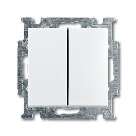 Abb surface-mounted (s/m) double socket (1+1) Basic55 | Electrical outlets & switches | prof.lv Viss Online
