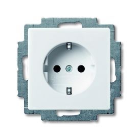 Abb flush-mounted (in-wall) socket with grounding and child protection Basic55 | Electrical outlets & switches | prof.lv Viss Online