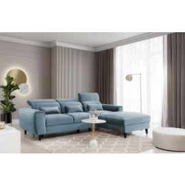 Eltap Foble Velvetmat Corner Pull-Out Sofa 196x267x100cm, Blue (CO-FOB-RT-100VE) | Sofas | prof.lv Viss Online