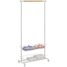 Home4You Bren Clothes Stand, 80x36x165cm, White (76459) | Hallway furniture | prof.lv Viss Online