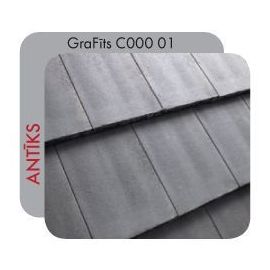 Benders Carisma Antique, ridge tile, graphite | Clay roof tiles | prof.lv Viss Online