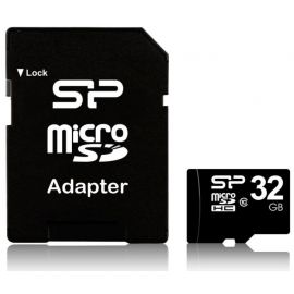 Карта памяти Micro SD Silicon Power 40MB/s с адаптером SD, черная | Носители данных | prof.lv Viss Online