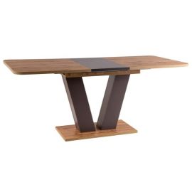 Стол раскладной Signal Platon 136x80 см, дуб/коричневый (PLATONDWBR136IN) | Кухонные столы | prof.lv Viss Online