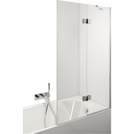 Стеклянная стена ванны Laila Plus 90LAI+ прямоугольная 90x150 см прозрачная белая | Стенки для ванны | prof.lv Viss Online